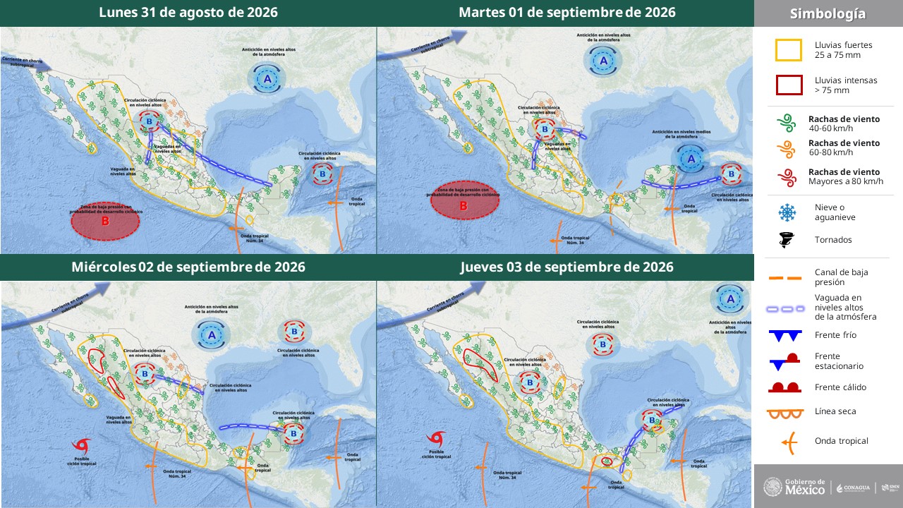Se intensificará Huracán Karina a categoría 3 en el Océano Pacífico