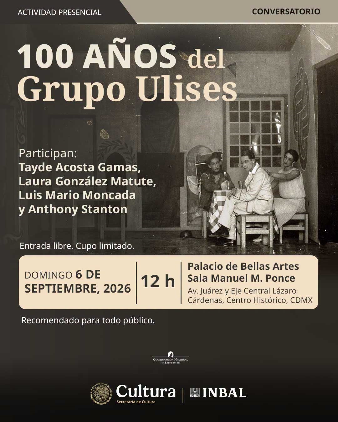 A 100 años del Grupo Ulises, especialistas reflexionarán sobre su legado y vigencia en la cultura mexicana