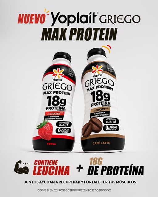 Yoplait Griego Max Protein enriquecido con leucina: Tu nuevo aliado para dar más en el gimnasio y la oficina
