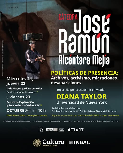 Analizará la Cátedra José Ramón Alcántara Mejía 2026 el performance como memoria y acción política