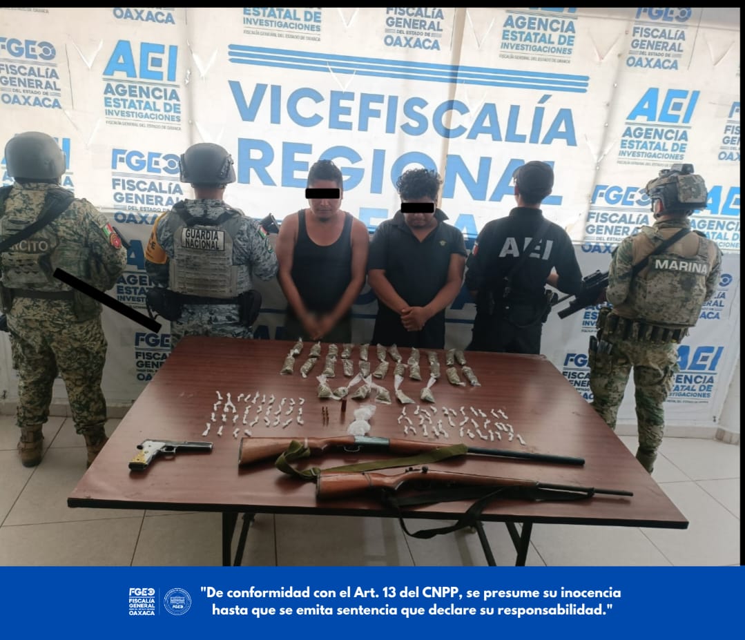 Detienen a tres generadores de violencia en la Costa; aseguran arsenal tras enfrentamiento: FGEO