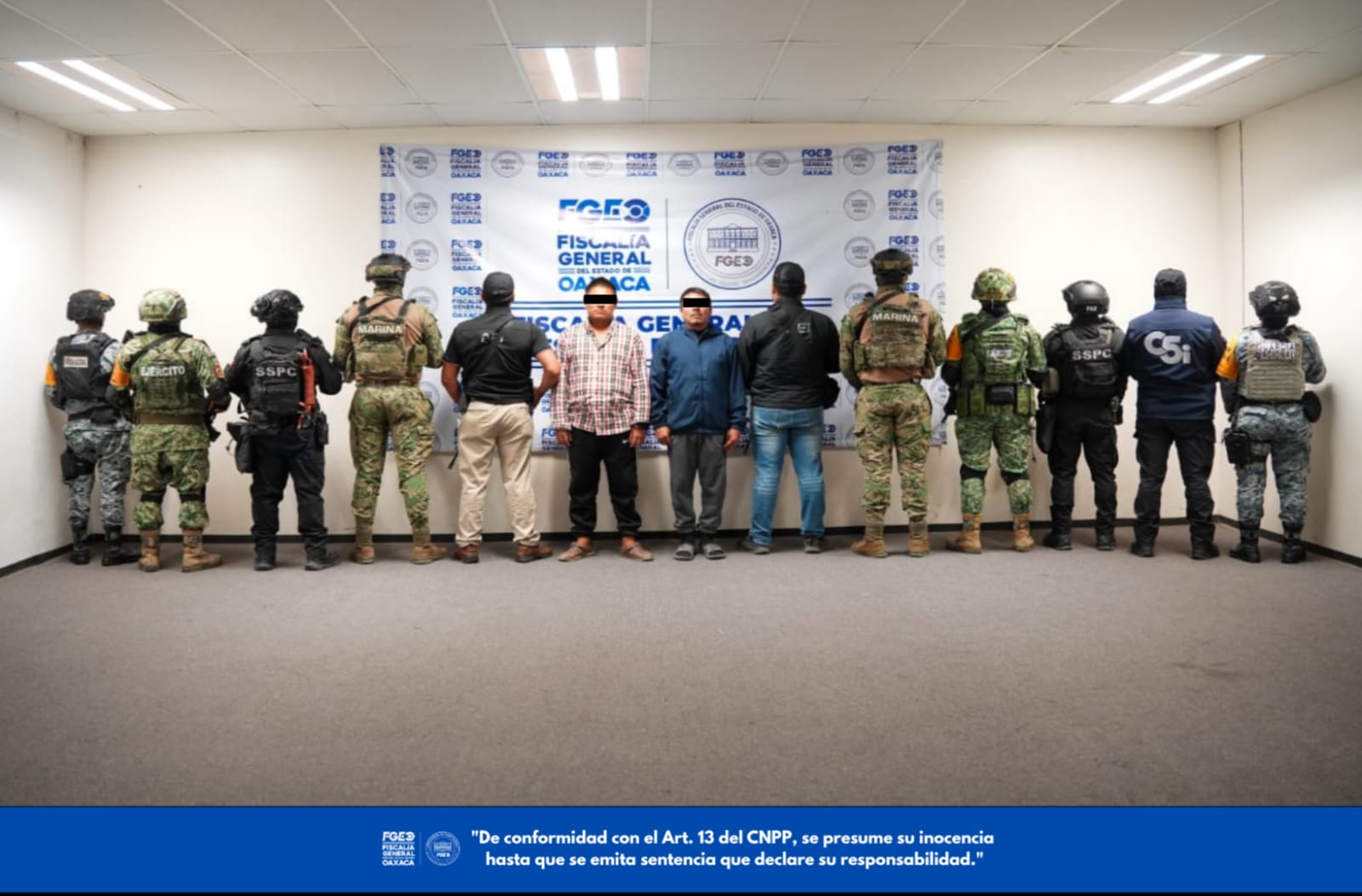 Detienen fuerzas de seguridad a dos personas armadas y con drogas en Juchitán, Oaxaca