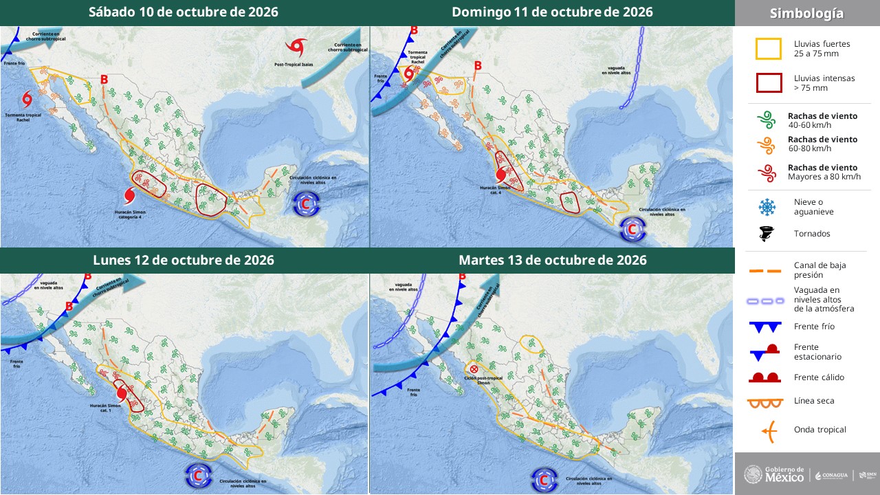 “Simón” se ha intensificado a Huracán categoría 3 en la escala Saffir-Simpson