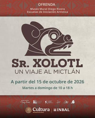 Las cuatro escuelas de iniciación artística del INBAL se suman a la ofrenda “Sr. Xólotl. un viaje al Mictlán” en el Museo Mural Diego Rivera